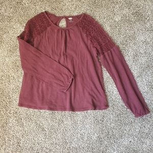 Long sleeve peasant top